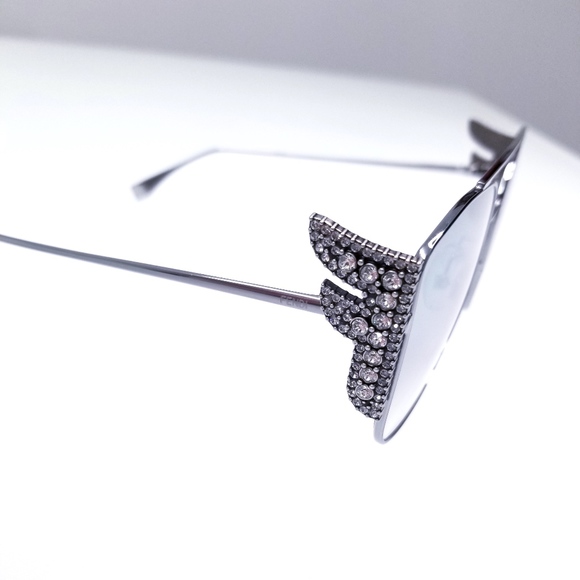 NWT FENDI FF 0380 G/S 6LB Ruthenium SUNGLASSES - Picture 7 of 8